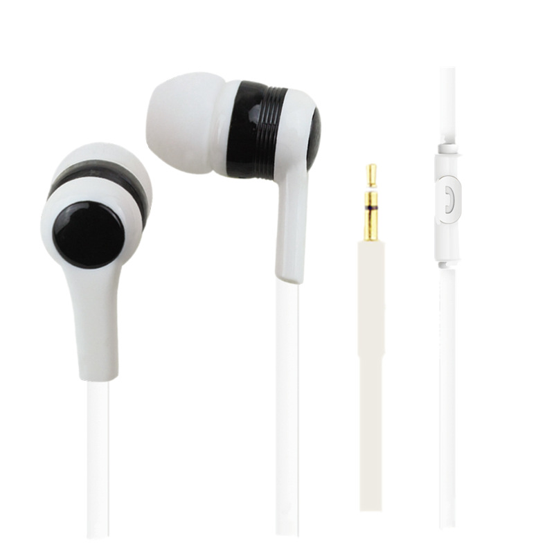 電子產(chǎn)品手機(jī)耳機(jī)塑料有線耳機(jī)入耳式帶麥耳機(jī)通用型手機(jī)耳塞批發(fā)